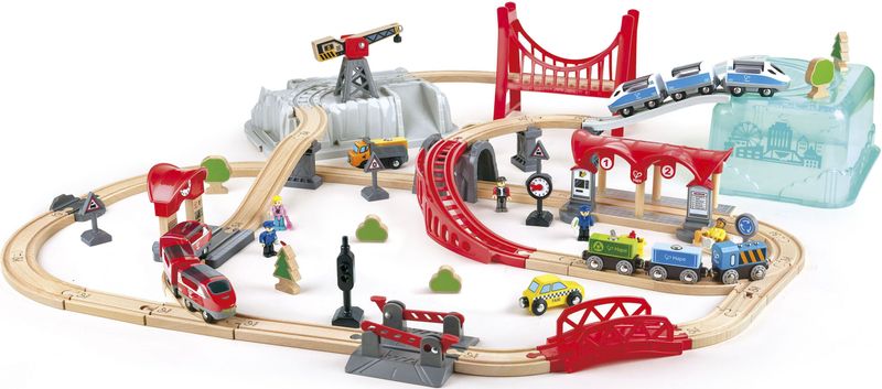 Treinset - Hout - Inclusief 48 Accessoires