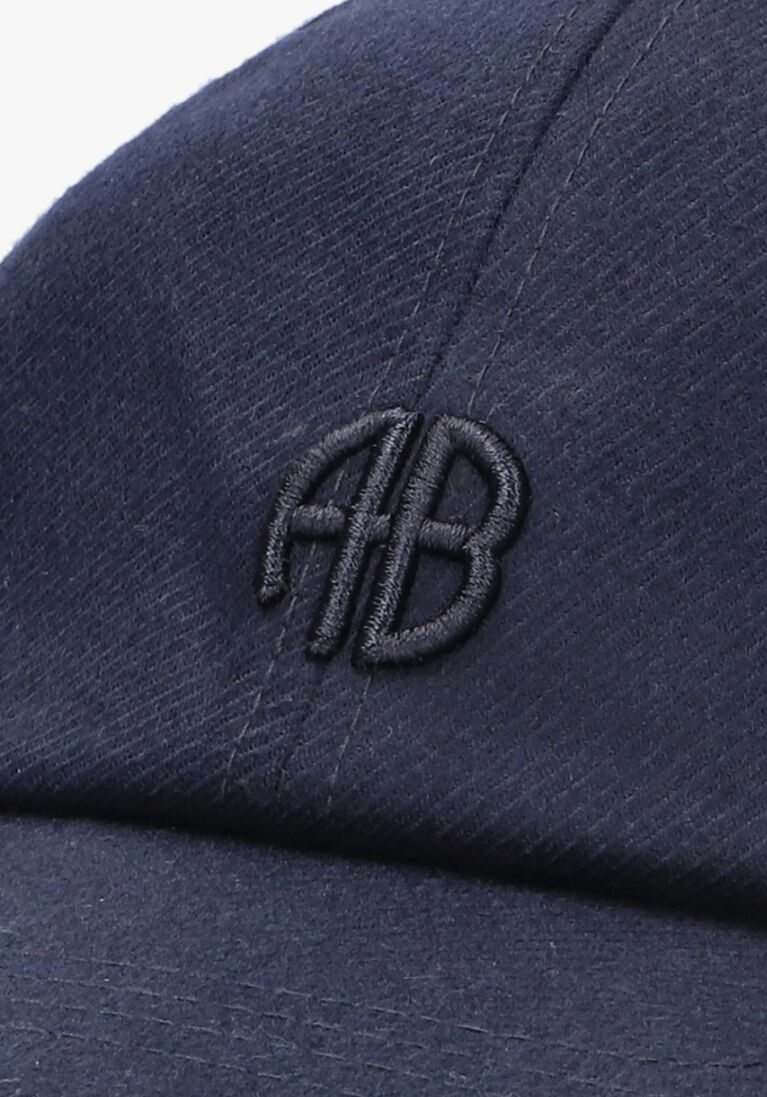 donkerblauwe anine bing hoed jeremy baseball cap navy wool