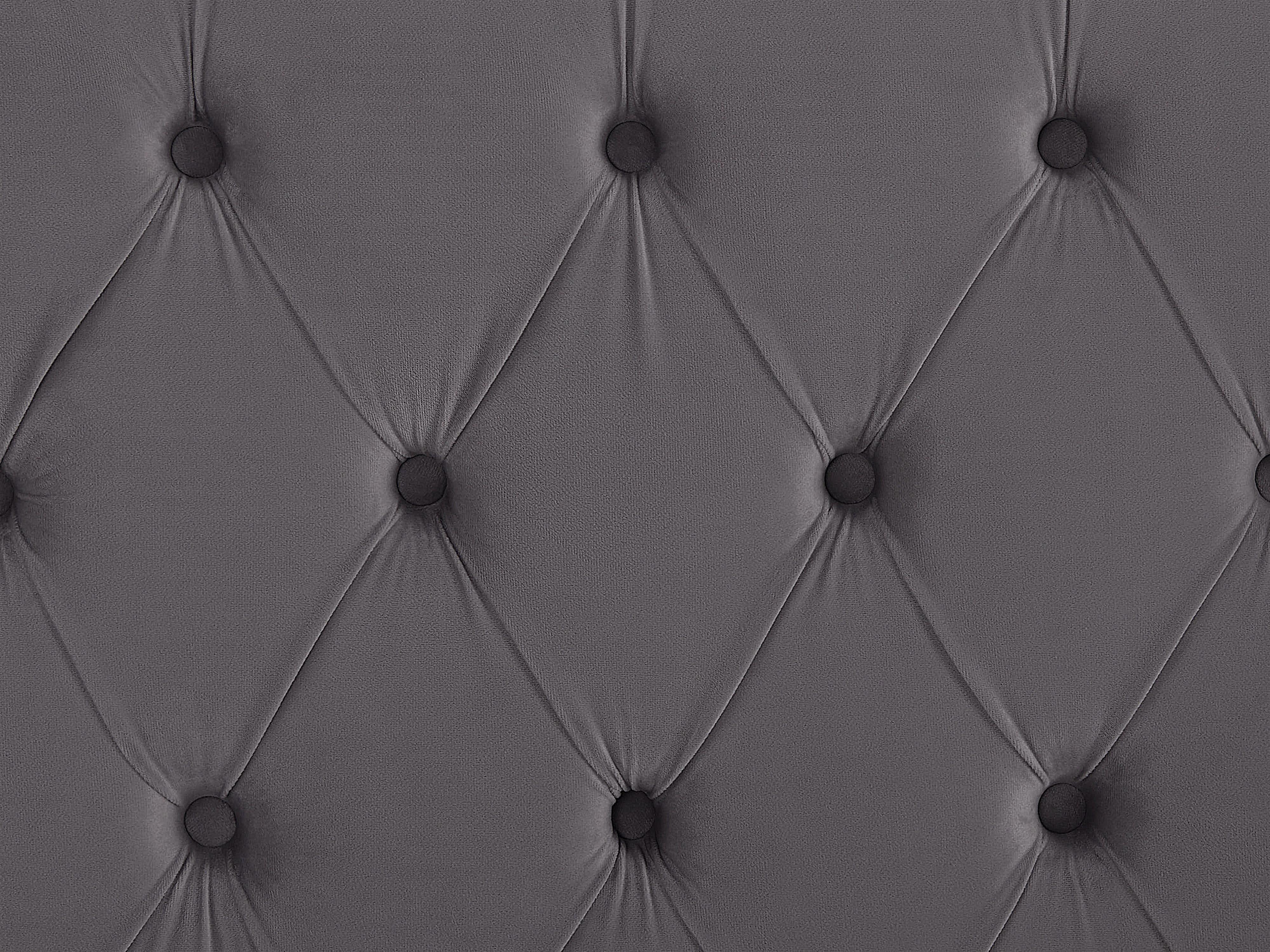 Bed Fluweel LUBBON 160 x 200 cm Grijs