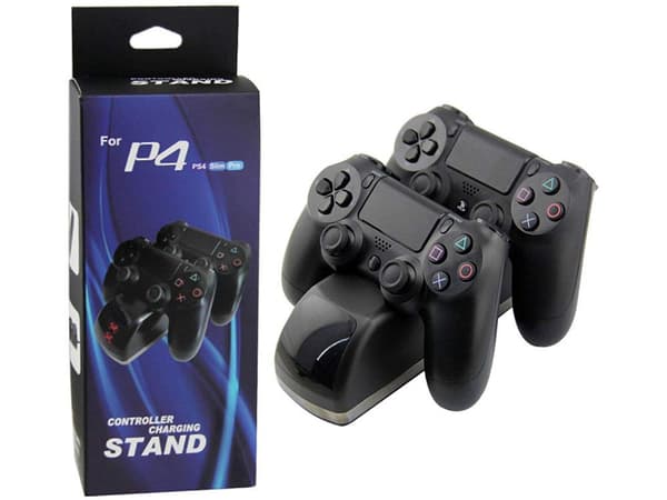 Ladestasjon for 2 PS4-kontrollere