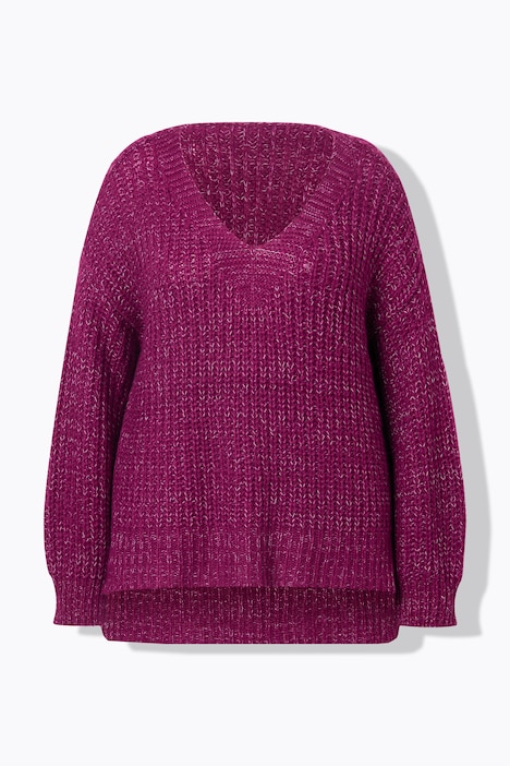 Pullover, oversized, V-Ausschnitt