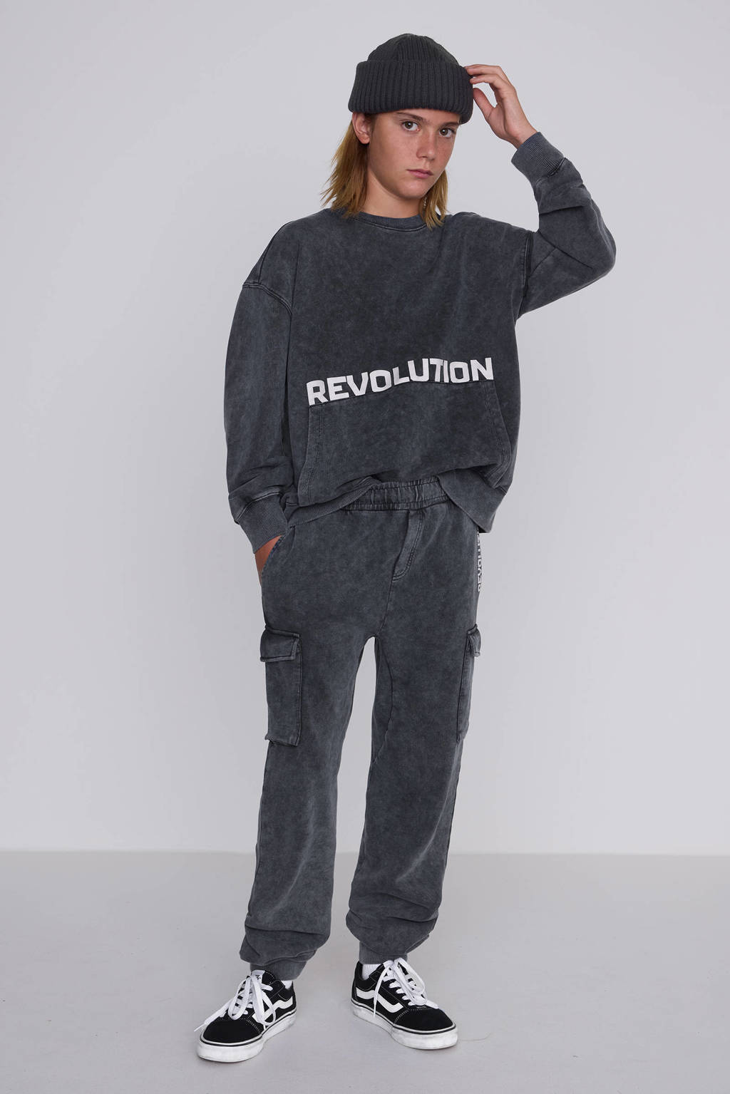 Coolcat cargo joggingbroek Calium acid black