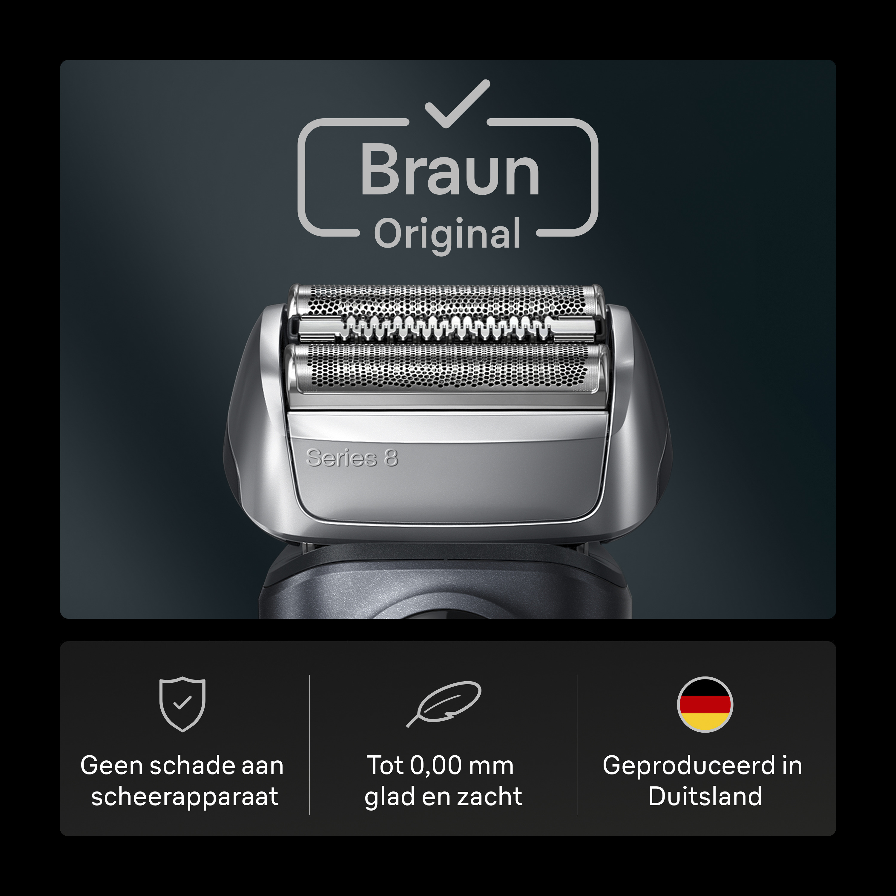 Braun Series 8 Elektrisch Scheerapparaat ORIGINELE Vervangingskop, 83M