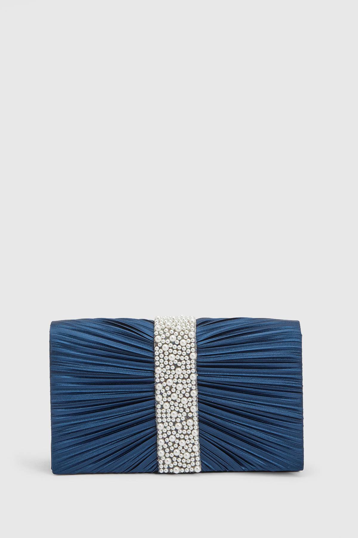Coast Sacs Pochettes Dahlia En Satin Plissé Et Ornés De Perles