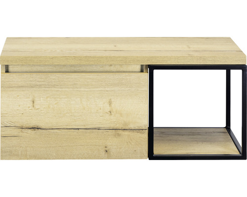 Sanox Frozen wastafelmeubel, afmetingen (B x H x D): 100,2 x 43,6 x 45 cm, frontkleur: natuurlijk eiken