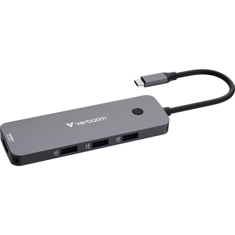 Verbatim CMH-08 USB Type-C 5000 Mbit/s Argent