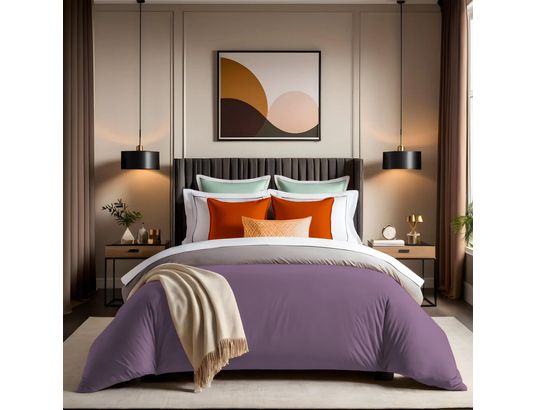 CONCEPT1 - Housse de couette Tonne 220x240cm 155 fils/cm rose poudre