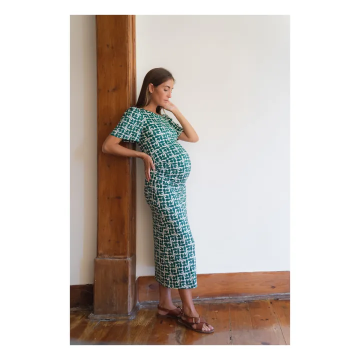 Paloma Collection Robe de Grossesse Theodora Sintra | Vert