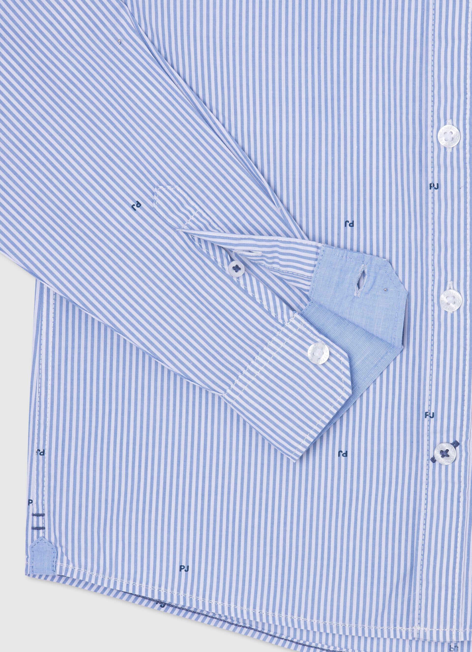 Camisa listrada de popeline Meldreth - Azul Jarman