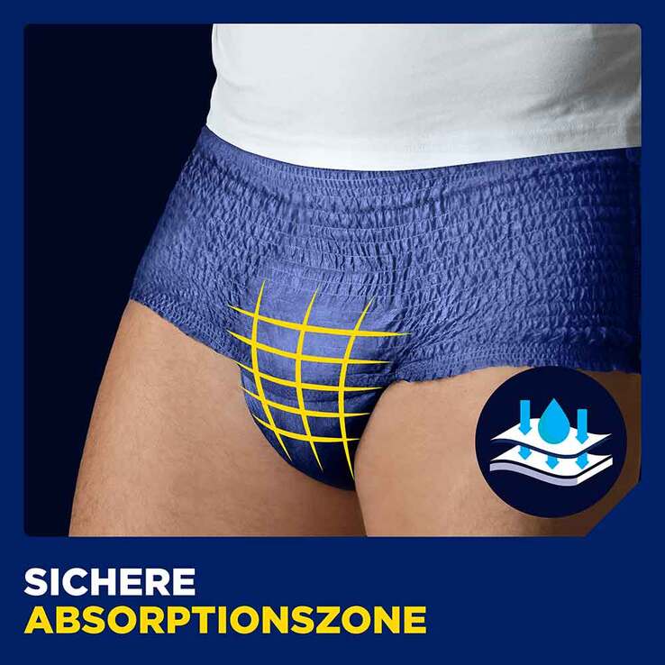 TENA® MEN ACTIVE FIT Plus Pants blau L/XL bei Inkontinenz, 4X10 St
