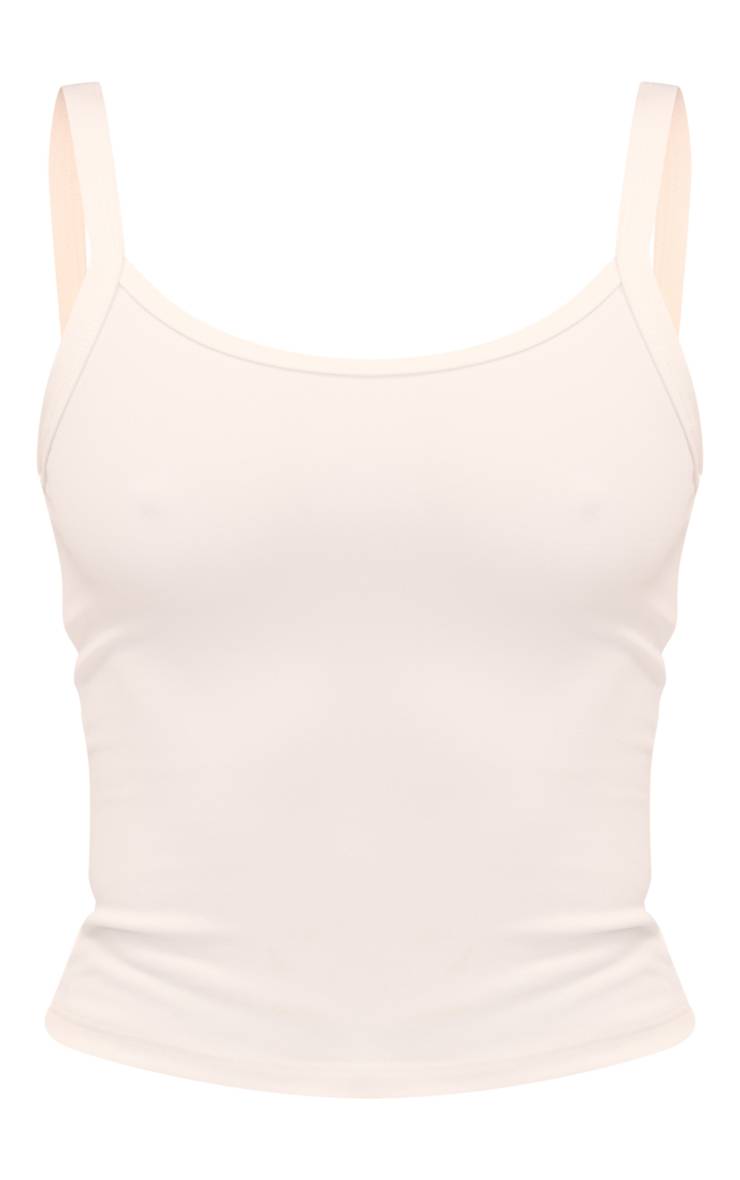 Blanc Top Court Débardeur Sculptant Contour Petite