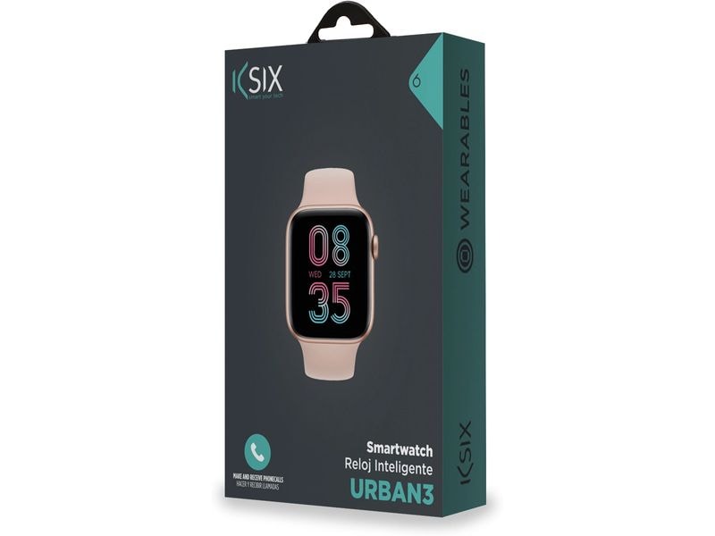 KSiX Urban 3 Pink Schlanke Smartwatch mit 1.69
