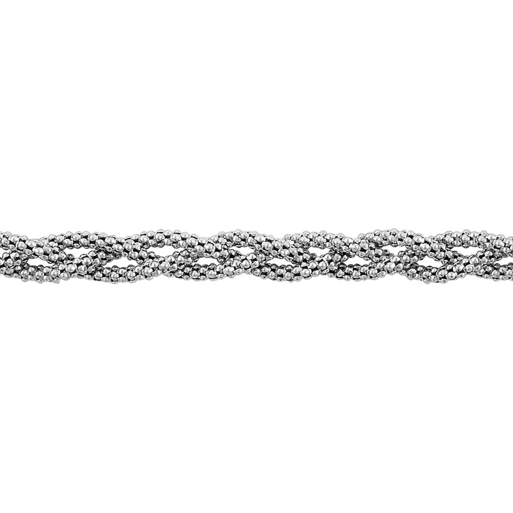 Bracelet Marie-angeline Maille Coreene Argent Blanc