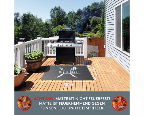 BBQ vloerbeschermingsmat Man at Work 75x120 cm