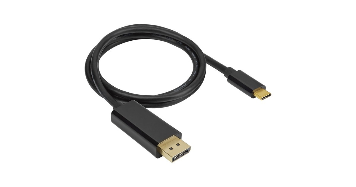 CorsairUSB-C > DisplayPort kabel  (Zwart, 1 meter)