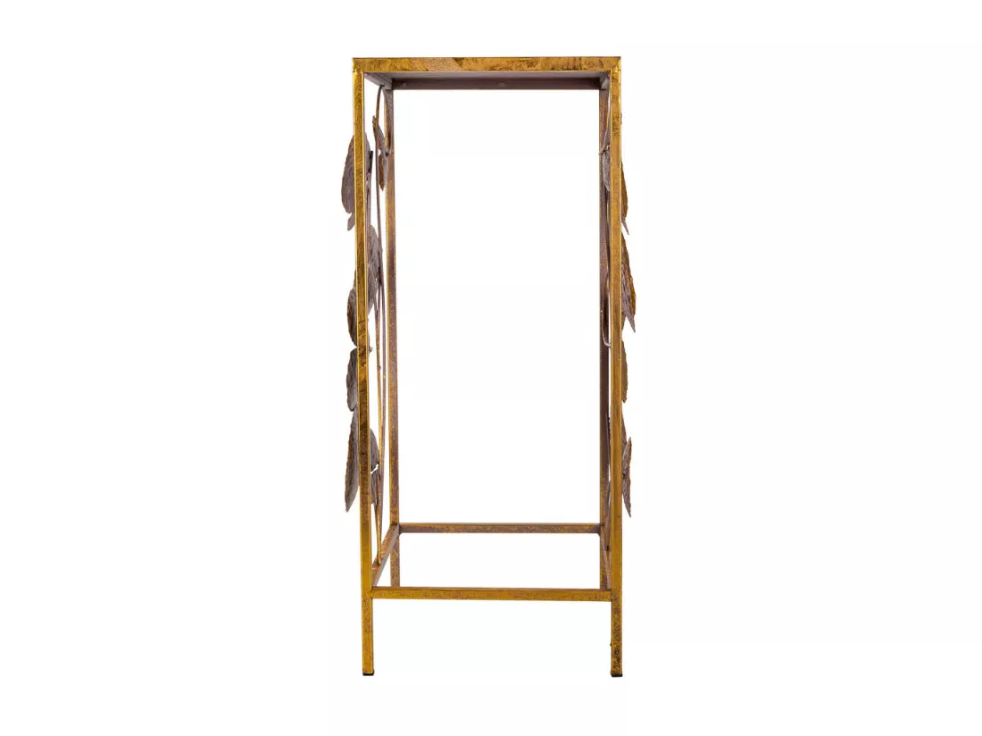 Table d'appoint en métal doré 28x28x66h