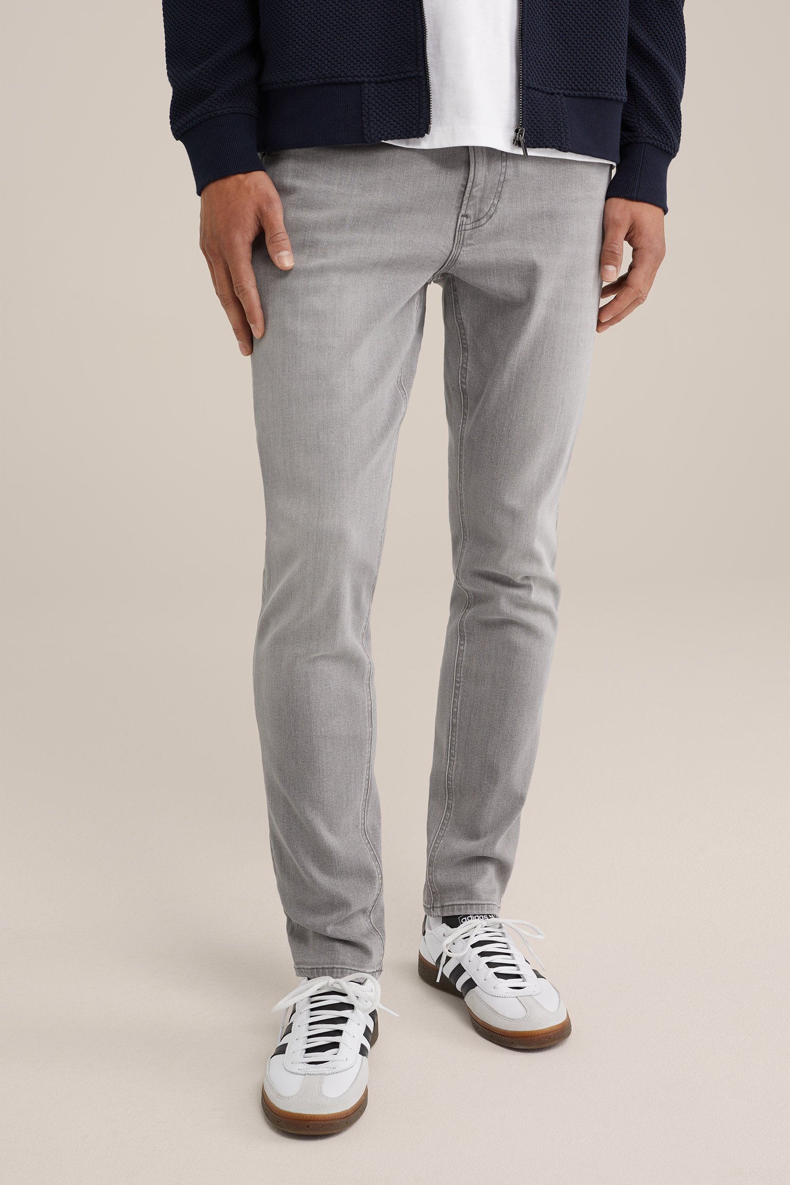 slim fit jeans met medium stretch Blue Ridge Lichtgrijs