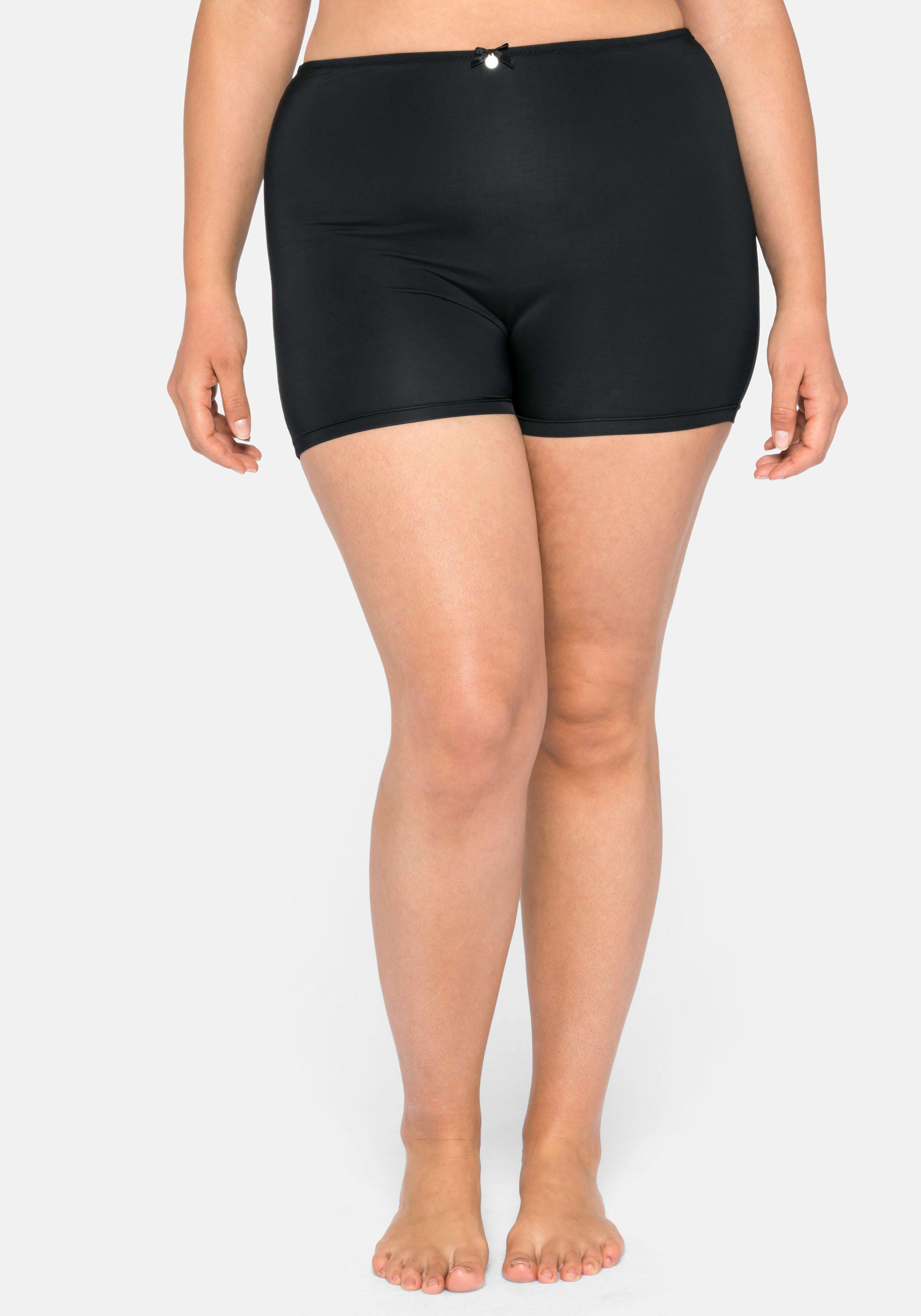 Panty im High-Waist-Schnitt, mit kurzem Bein