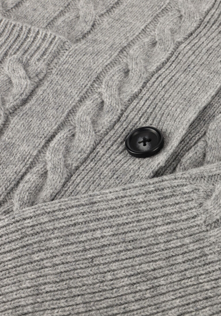 lichtgrijze second female vest alphine knit cardigan