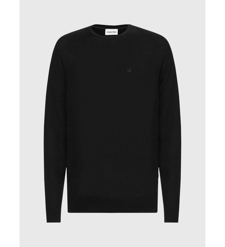 Suéter Calvin Klein de lã merino preto
