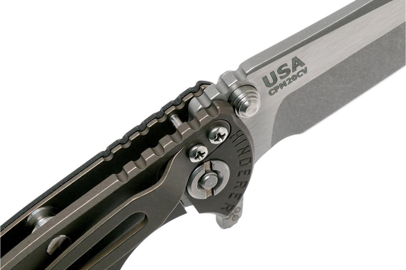 Rick Hinderer XM-18 3” Spanto Gen 4 CPM 20CV Black G10, Battle Bronze, zakmes