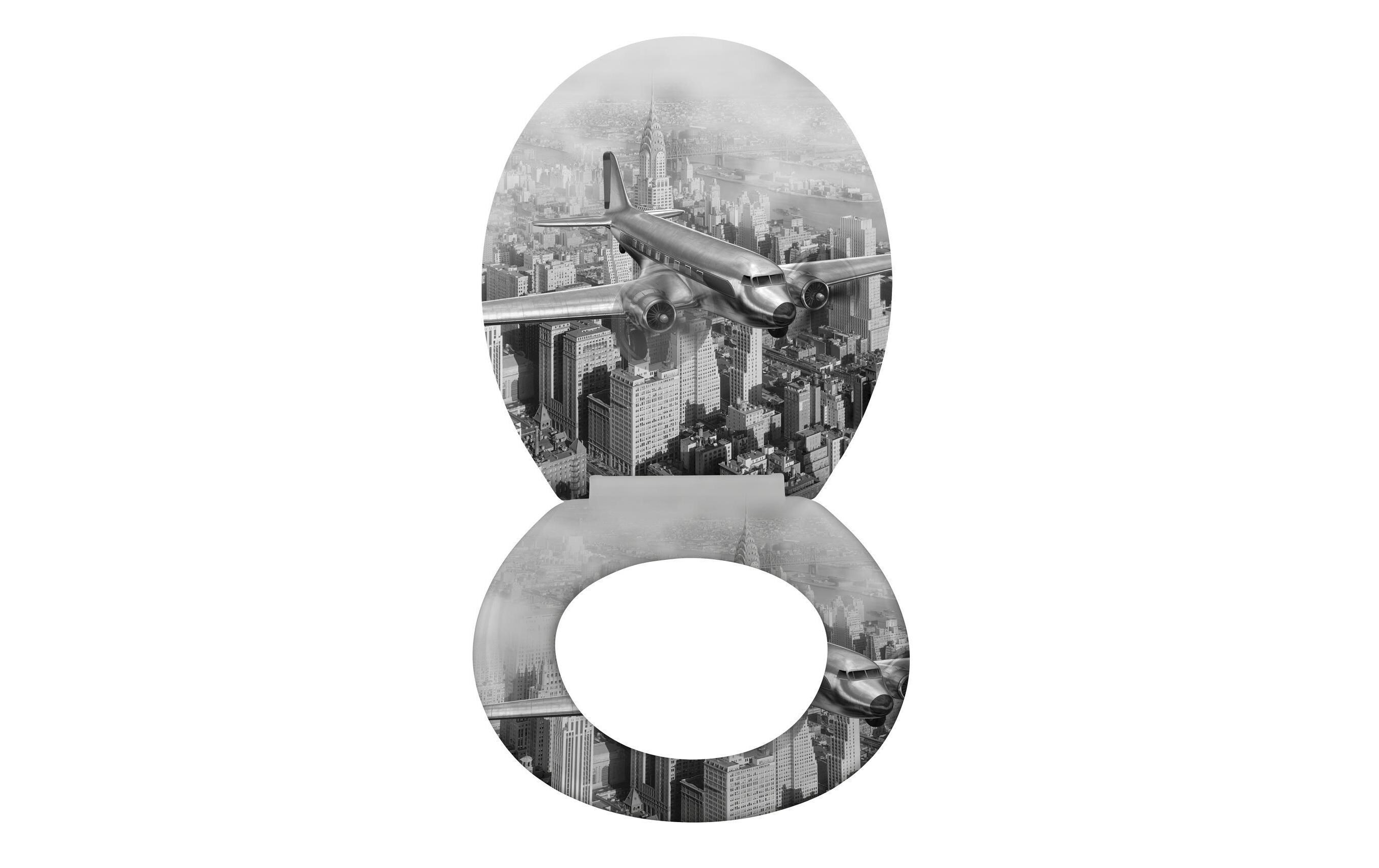 Toilettensitz Old-Time PlanePremium WC-Sitz mit Absenkautomatik