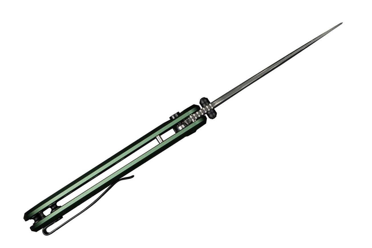 Civivi Hyperpulse C23087A-DS1 Damascus, Green Aluminium, zakmes