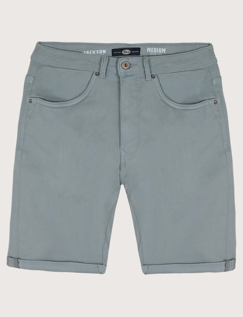 PETROL IND SHORT EN JEAN HOMME JACKSON GRIS CLAIR