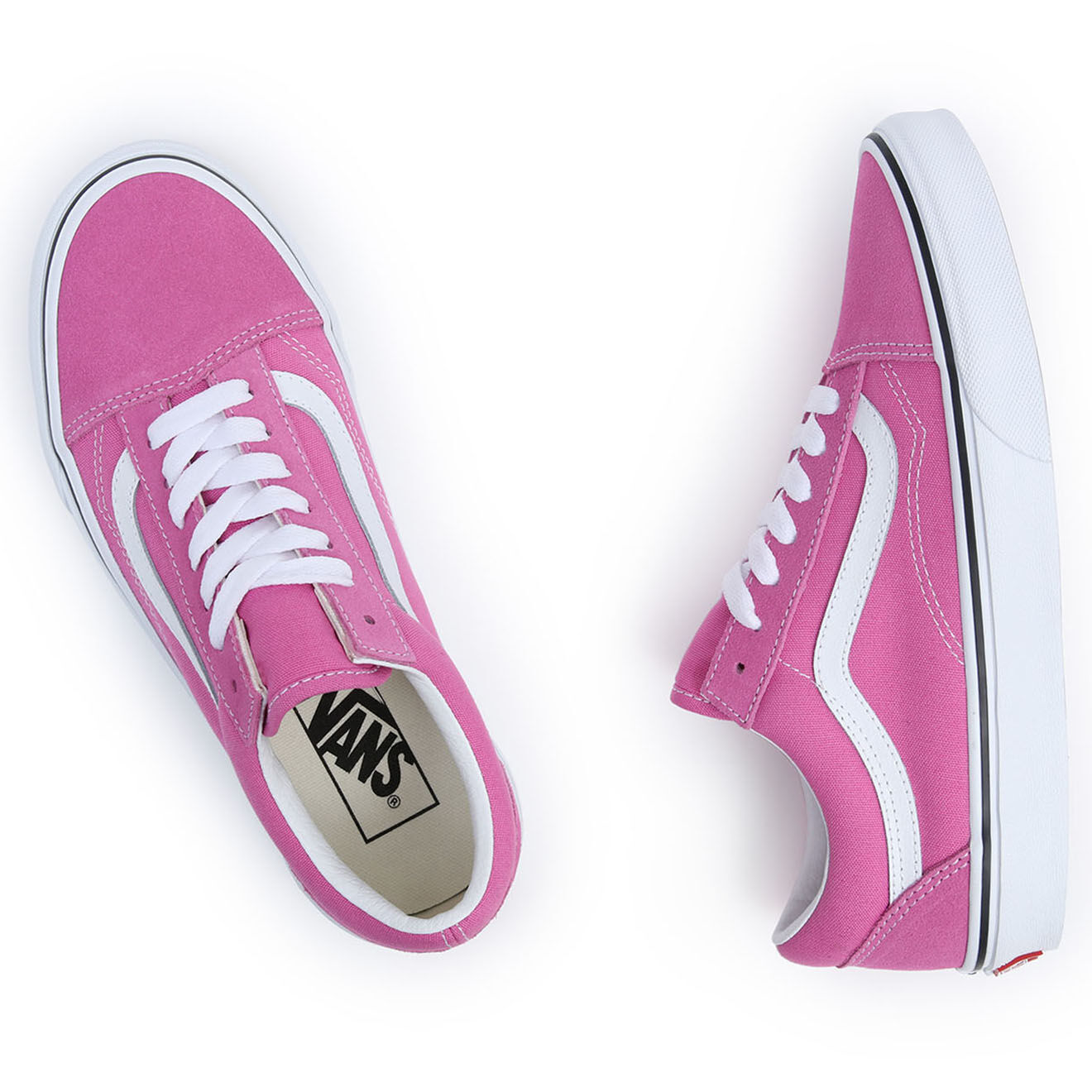 Vans Sneakers en Cuir & Textile Old Skool roses