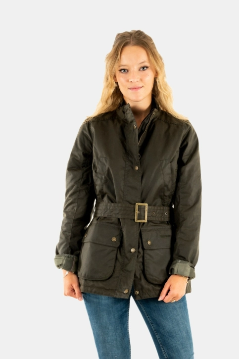 blousons et vestes barbour montgomery wax ol71 olive/classic