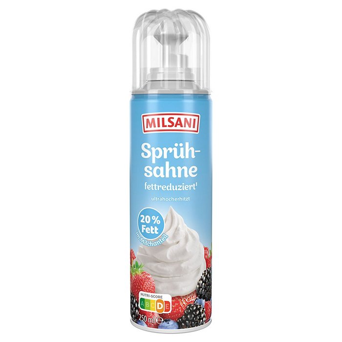 MILSANI Sprühsahne 250 ml, BeLight