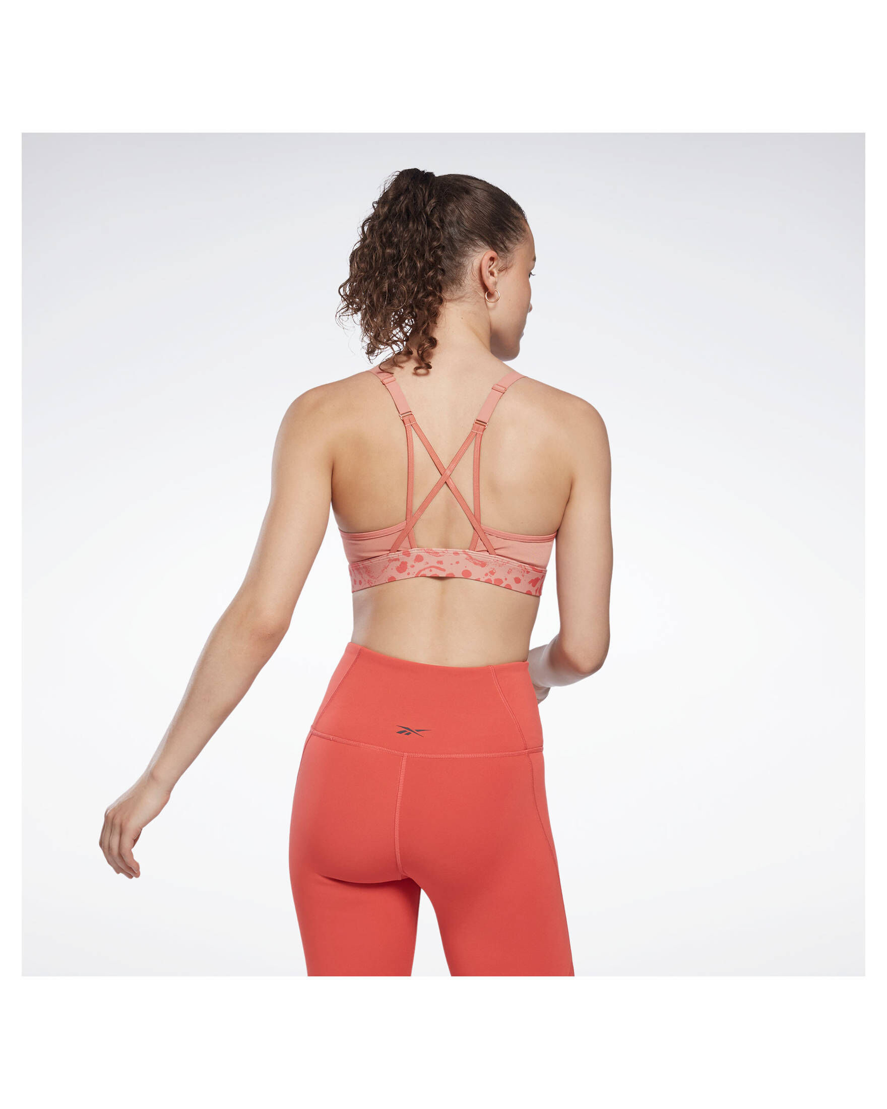 Reebok| Damen Sport-BH SR LUX STRAPPY BRA AOP MODERN SAFARI PRINT