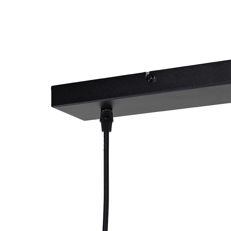 Industriële hanglamp zwart met goud 3-lichts - Magnax