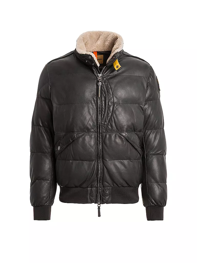 PARAJUMPERS Lederjacke ALF grau