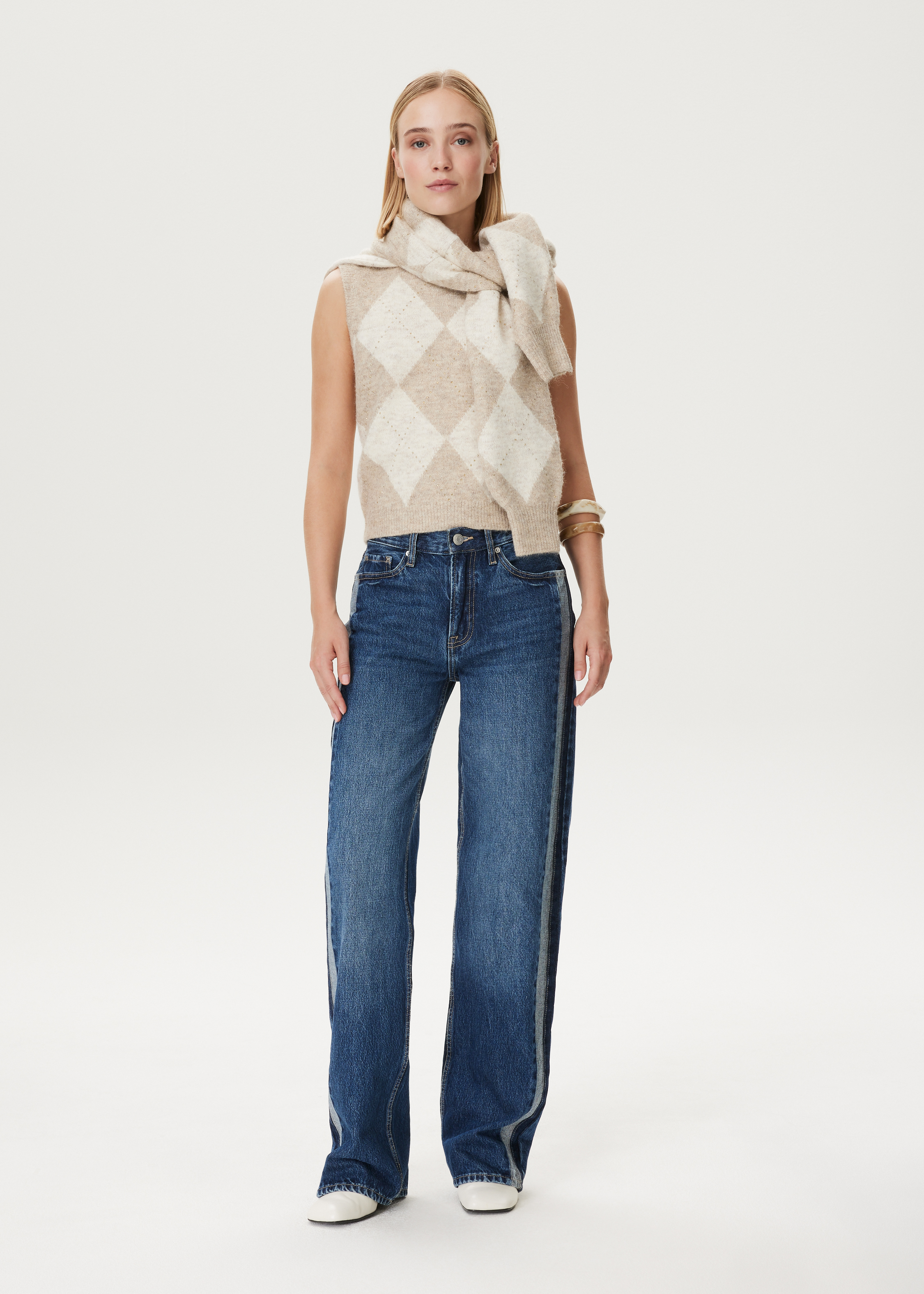 Spencer met argyle patroon en strass