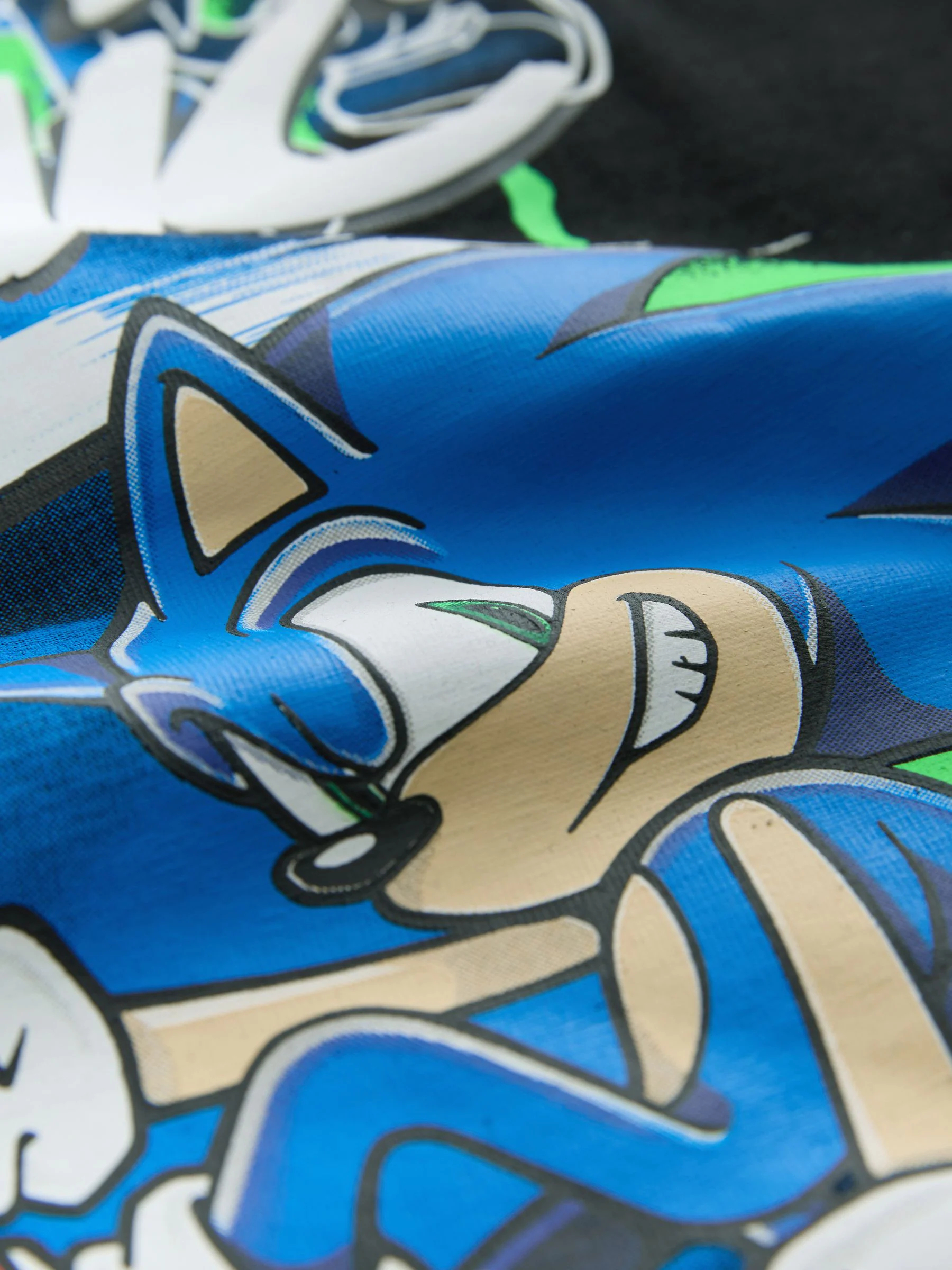 Zwart - Sonic T-shirt met lange mouwen (3-16jr)