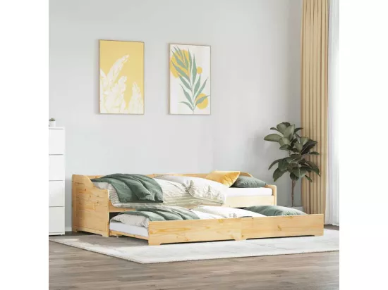 Lit de jour avec gigogne sans matelas IRUN 90x200 cm
