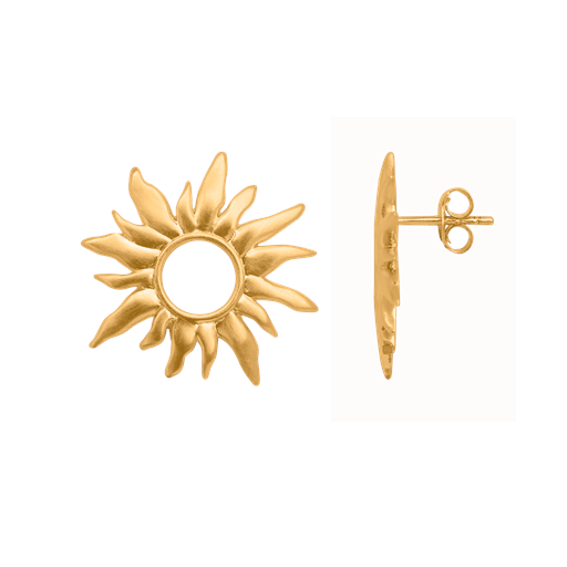 byBiehl Sun Wild Øreringe, Gold Plated