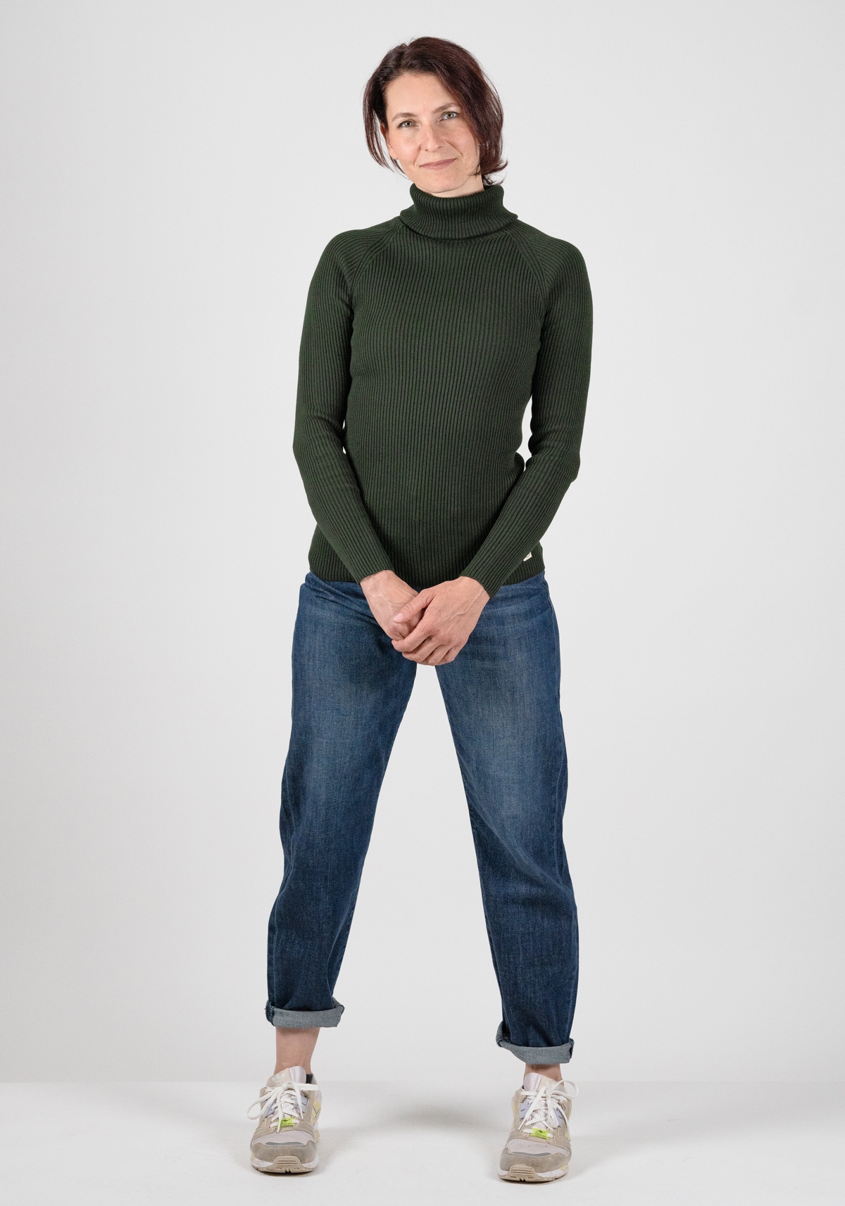 WE ARE ZRCL Rollkragen-Strickpullover Hanna Swiss Edition Dark Green