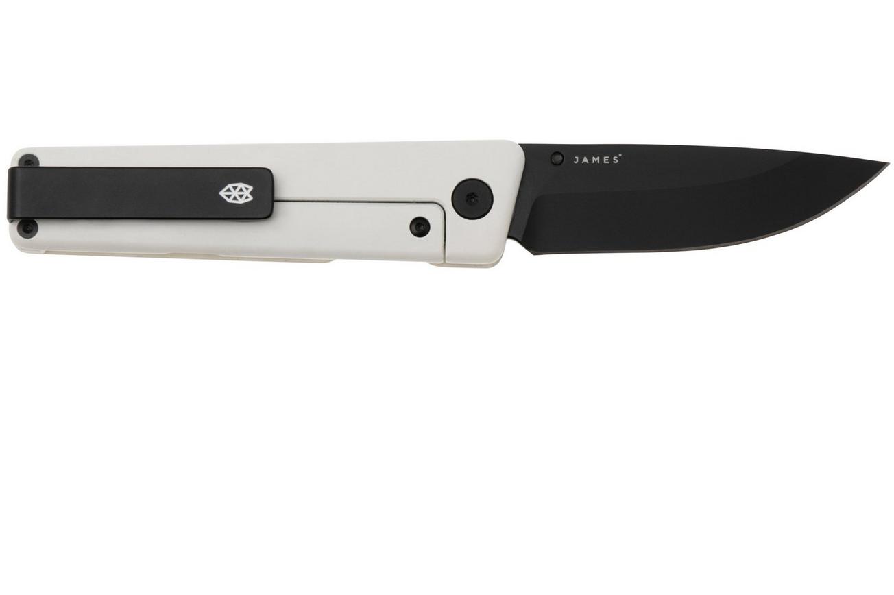 The James Brand The Chapter 2 KN127233-00 White Titanium, PVD Black CPM S35VN zakmes