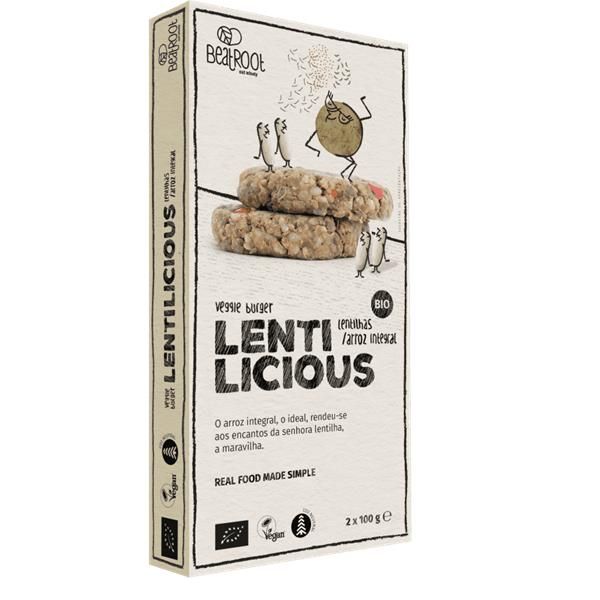 Hamburger Bio Vegan Lentilhas E Arroz Congelado