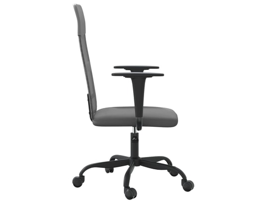 VIDAXL - Chaise de bureau gris tissu en maille et similicuir