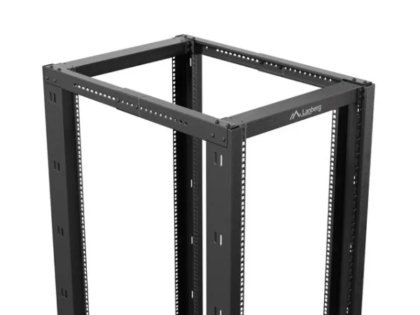 Lanberg - Rack åben ramme - 600 x 1000 mm - fritstående, gulvstående - sort, RAL 9004 - 42U - 19