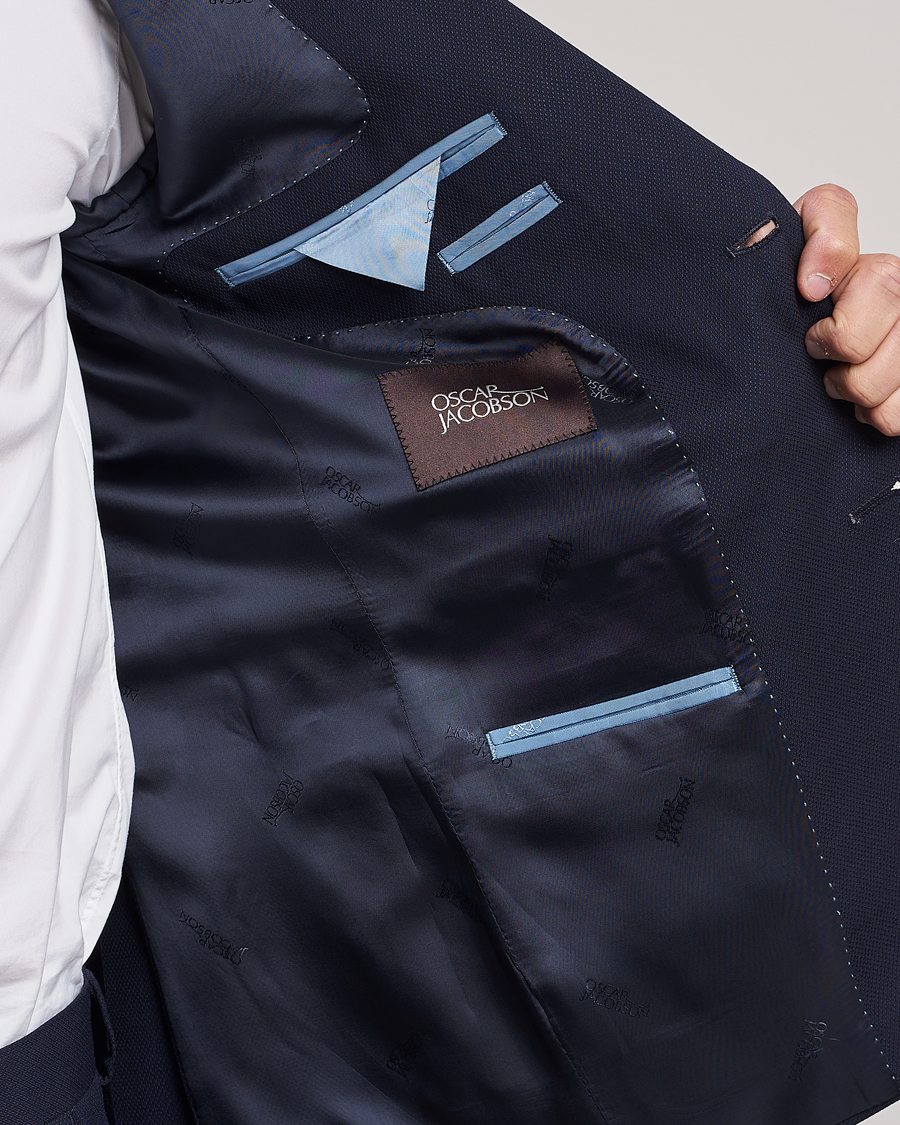 Oscar Jacobson Ego Wool Blazer Blue