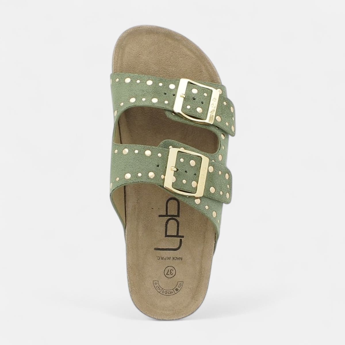 Mules semelle liège Femme kaki