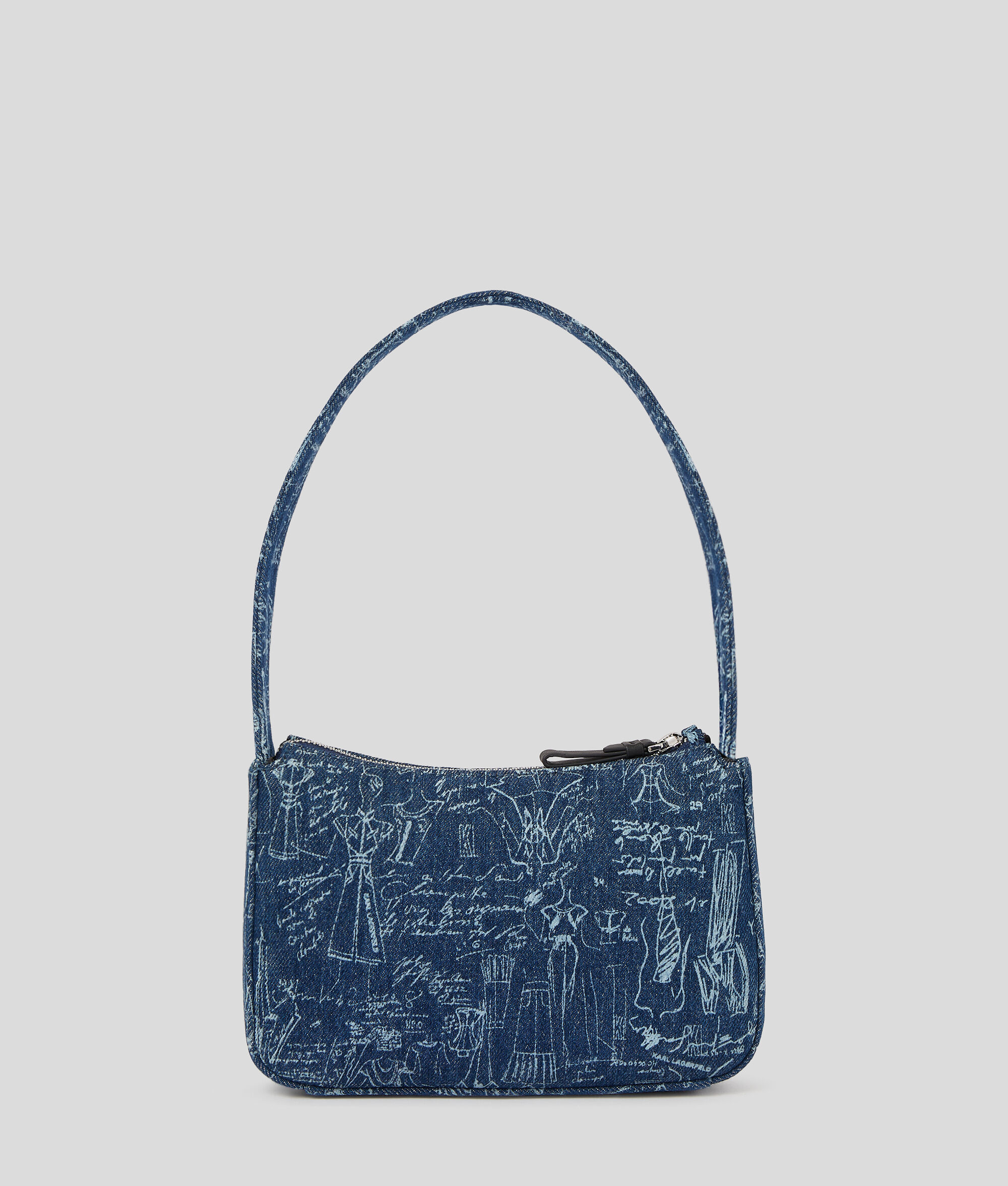 PETIT SAC PORTÉ ÉPAULE ZIPPÉ EN DENIM K/DISK