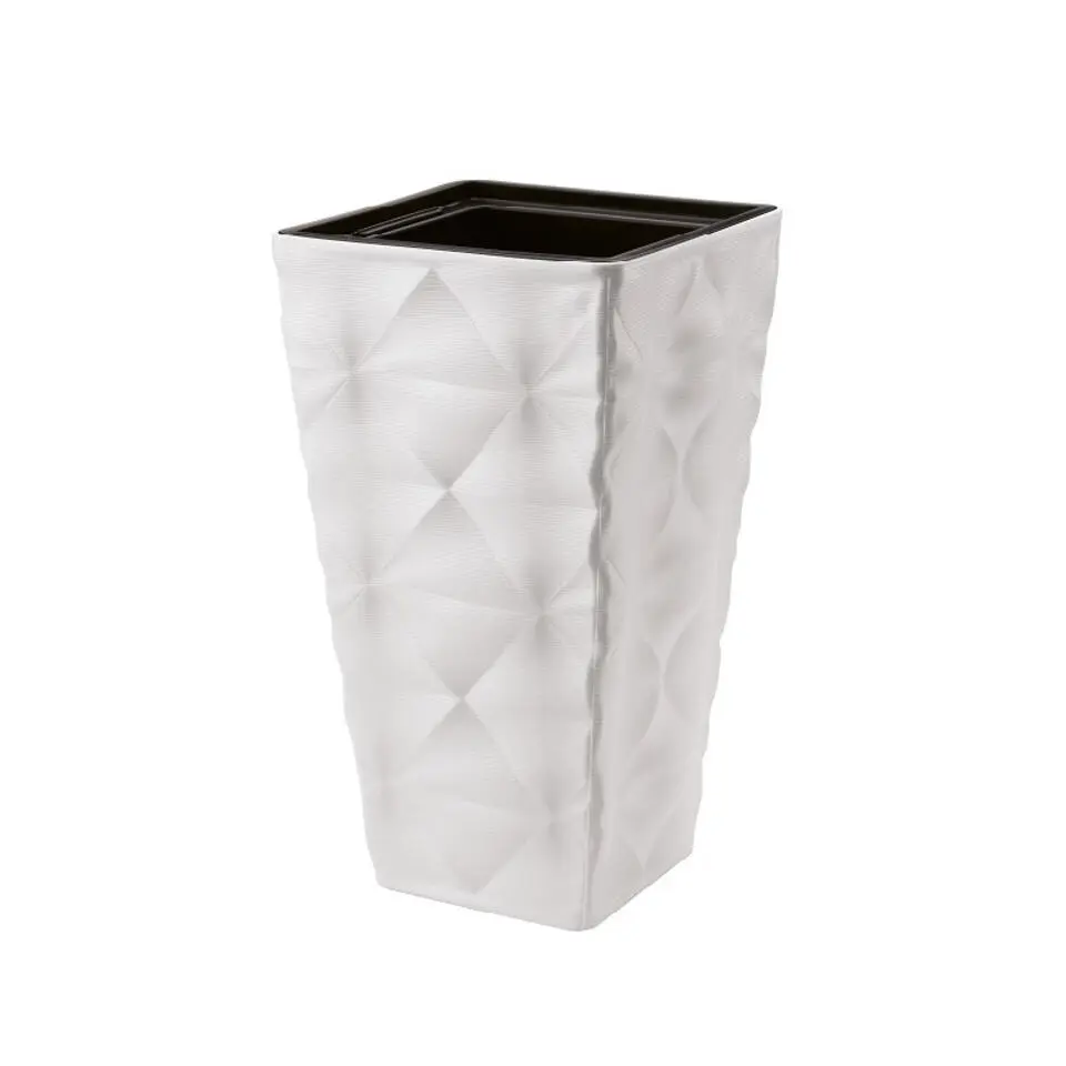 Form Plastic Plantenpot Diva - kunststof - wit - D30 x H56 cm