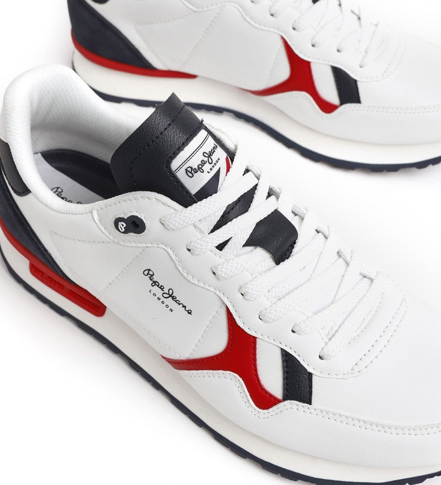 Tênis Pepe Jeans Brit Basic M de couro branco