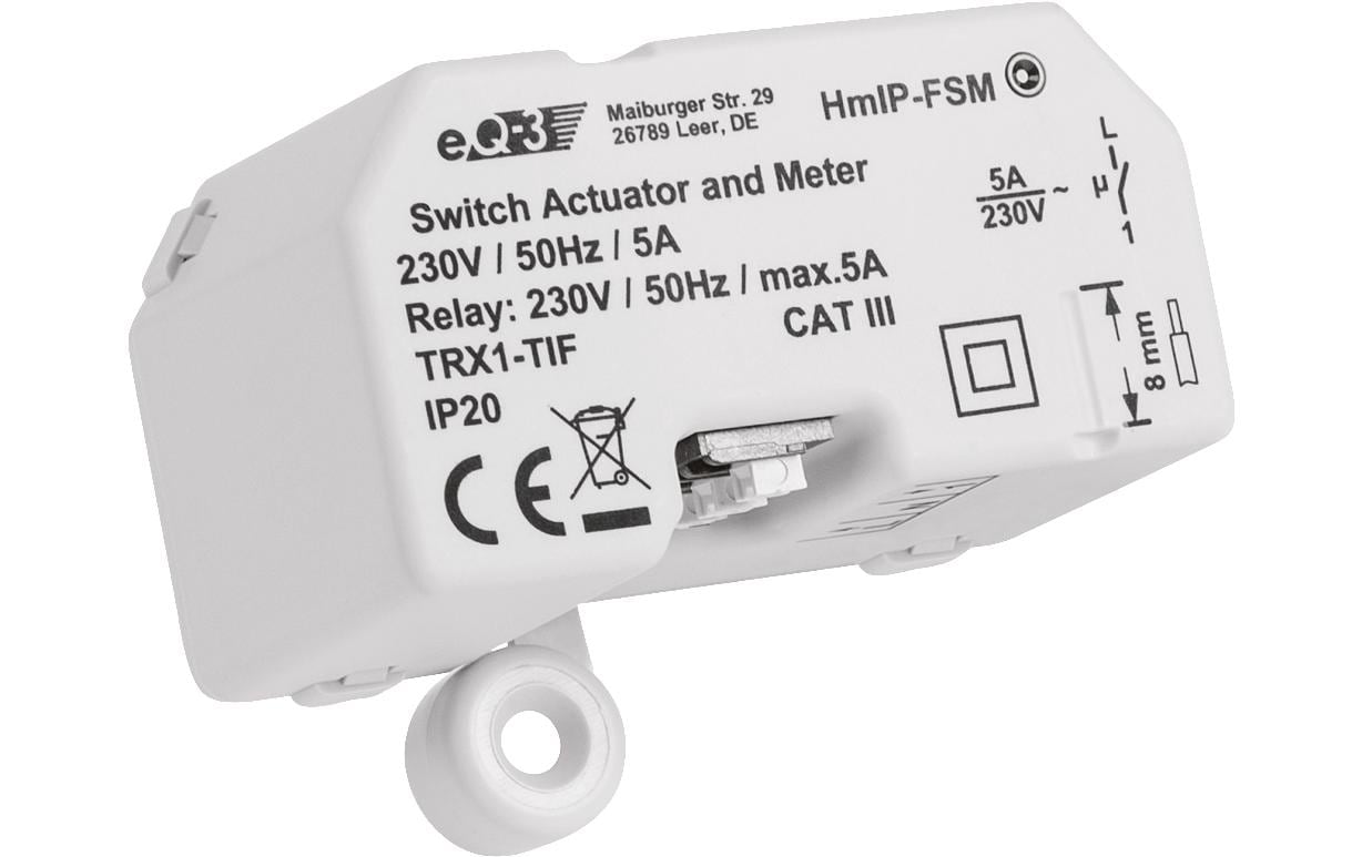 Smart Home Funk-Schalt-Mess-Aktor 5 A UnterputzSmart Home Schaltaktor – HmIP-FSM