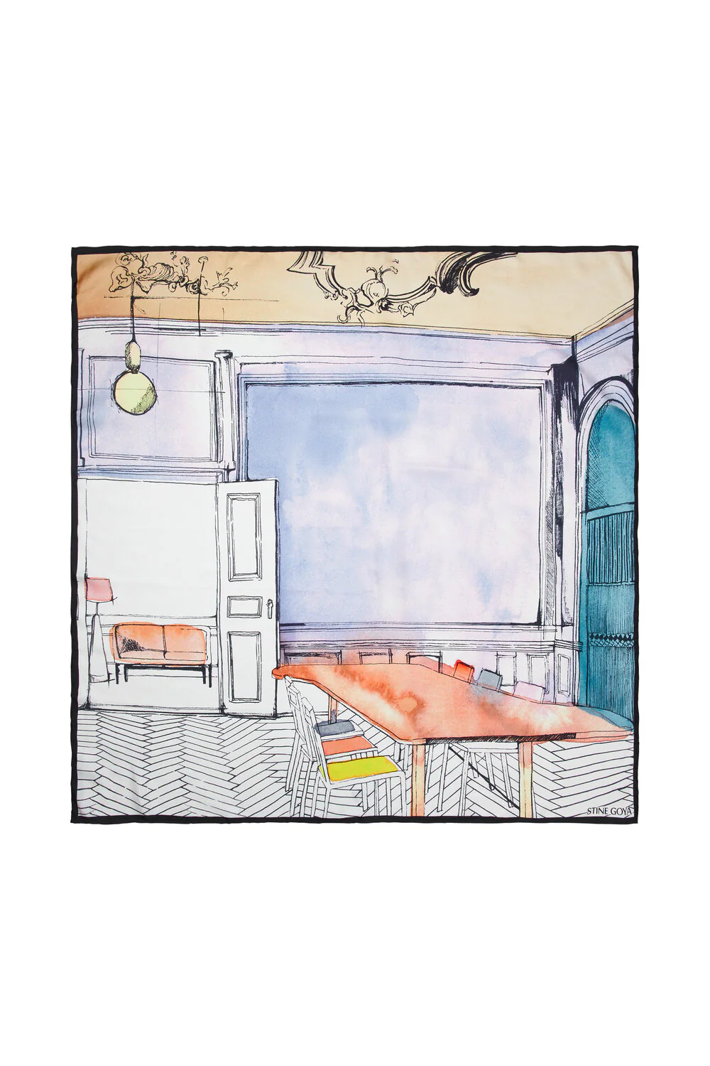 Stine Goya  Silketørklæde, Large - Aquarelle Showroom